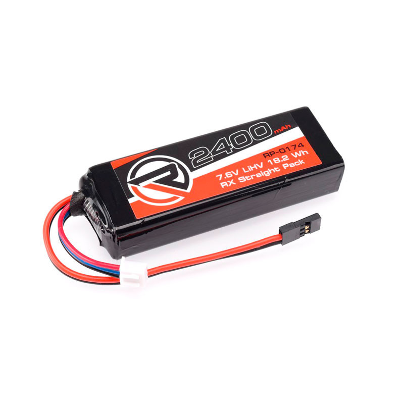 Batteria RUDDOG 2400mAh 7.6V LiHV RX Straight Pack