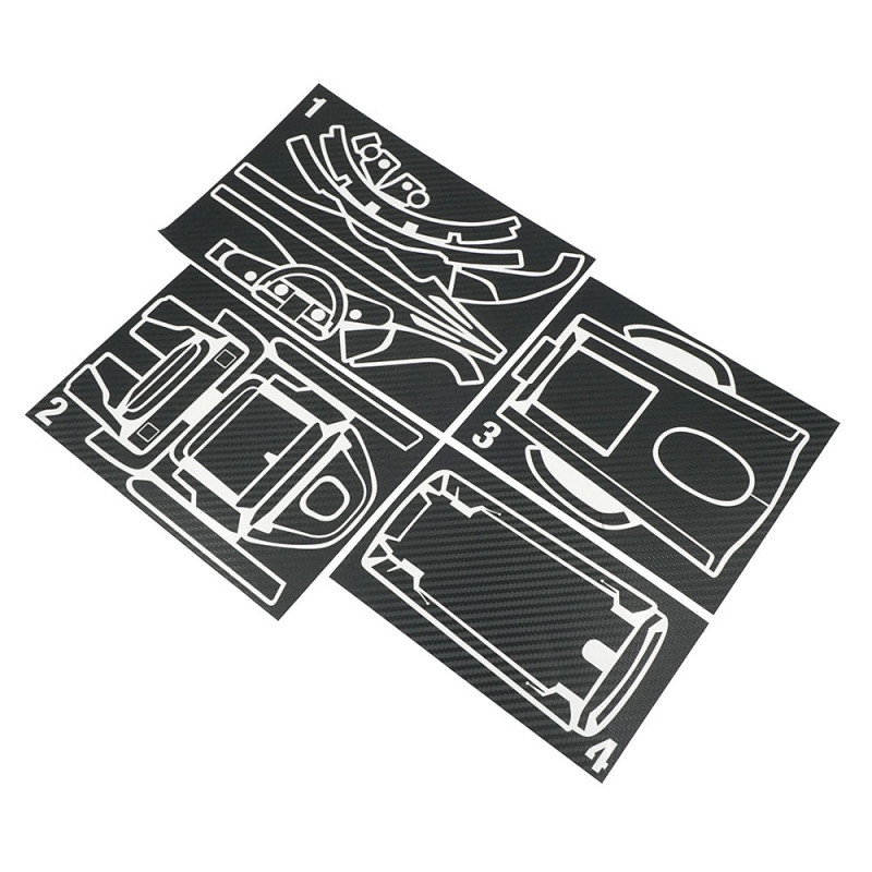 Xtra Speed ​​– Adesivo radio Carbon Design per Futaba 7PXR – (Nero)